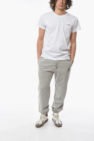 Contrasting Printed Solid Color T-Shirt