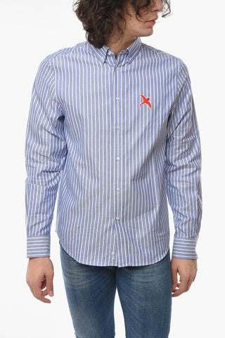 Awning Striped ROUGE BEE BIRD Button-Down Collar Shirt