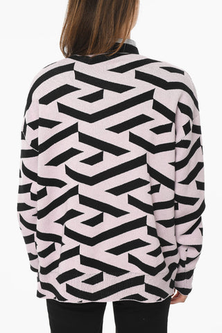 Wool-blend LA GRECA Crew-neck Pull with Lettering