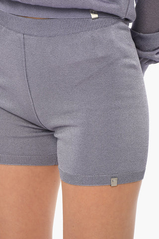 Knitted BUTTERFLY Lurex Shorts