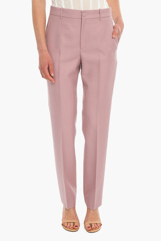 Mohair-blend Tailored Trousers with Straight-leg and Pleats