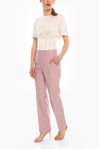 Mohair-blend Tailored Trousers with Straight-leg and Pleats