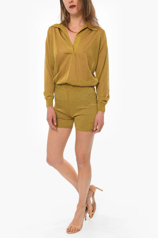 Knitted BUTTERFLY Lurex Shorts