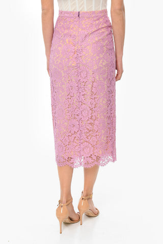 Long Lace Skirt with Slip and Front Slit