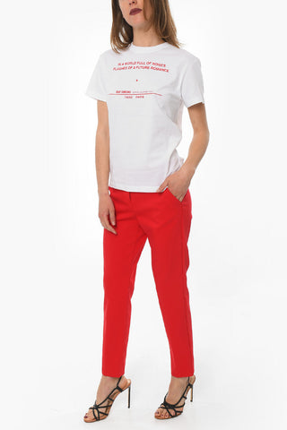 Short Sleeved Crewneck TOUR Printed T-shirt
