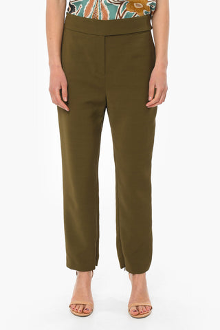 Pantaloni Sartoriali a Gamba Diritta con Gancetti