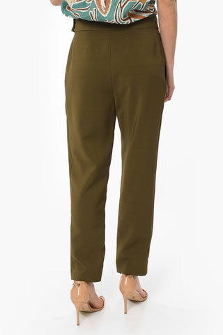 Pantaloni Sartoriali a Gamba Diritta con Gancetti