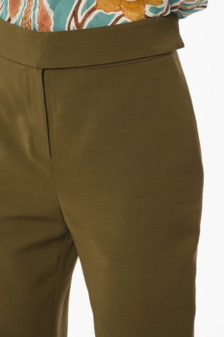 Pantaloni Sartoriali a Gamba Diritta con Gancetti