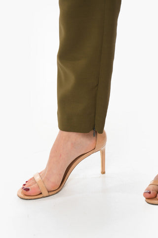 Pantaloni Sartoriali a Gamba Diritta con Gancetti