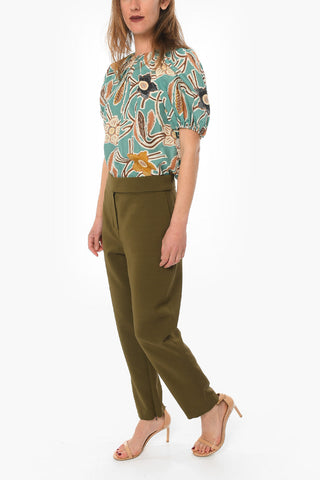 Pantaloni Sartoriali a Gamba Diritta con Gancetti
