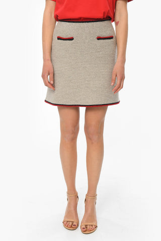 Wool Knitted Mini Skirt