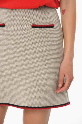 Wool Knitted Mini Skirt
