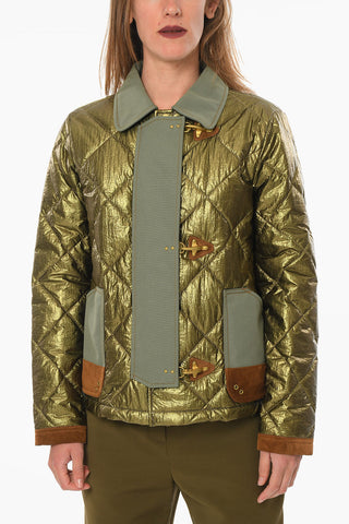 Quilted Padded Jacket with Classic Collar