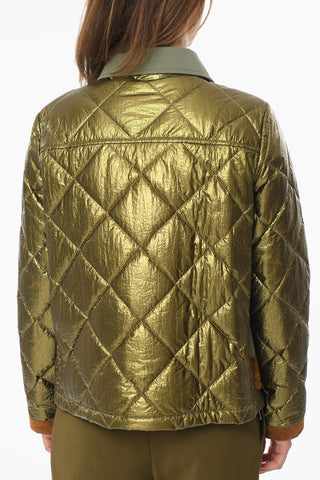 Quilted Padded Jacket with Classic Collar