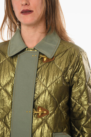 Quilted Padded Jacket with Classic Collar