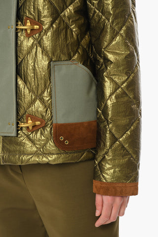 Quilted Padded Jacket with Classic Collar
