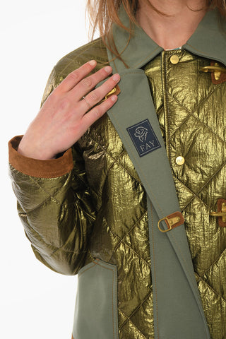 Quilted Padded Jacket with Classic Collar