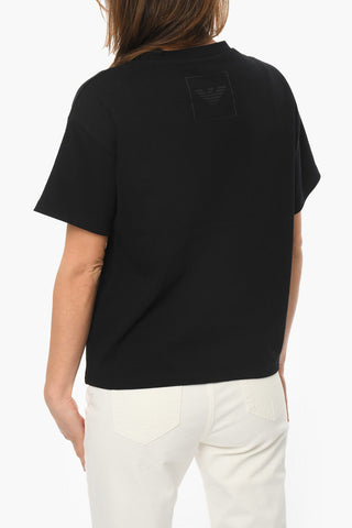 EMPORIO SUSTAINABILITY PROJECT T-shirt Girocollo con Tasca Mutlicolor Traforata
