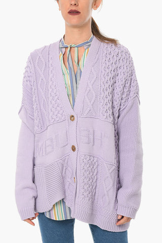 Embroidered Logo Knitted Cardigan
