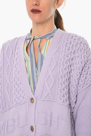 Embroidered Logo Knitted Cardigan