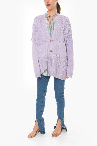 Embroidered Logo Knitted Cardigan