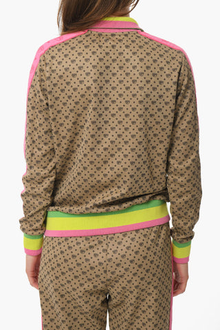 Drawstring Waist Pants and Full Zip Sweatshirt Monogram Tracksuit