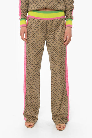 Drawstring Waist Pants and Full Zip Sweatshirt Monogram Tracksuit