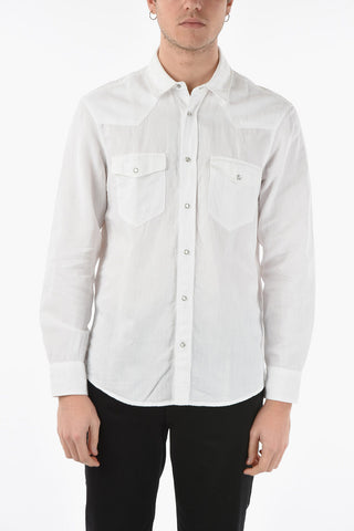 Camicia Houston Cotone Lino Tinto Capo