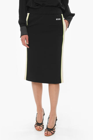 Side Contrasting Band Jersey Longuette
