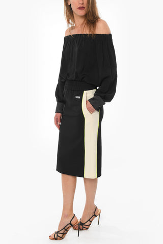 Side Contrasting Band Jersey Longuette