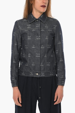 Denim BREST Jacket with Embroidered Monogram