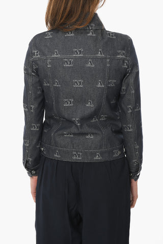 Denim BREST Jacket with Embroidered Monogram