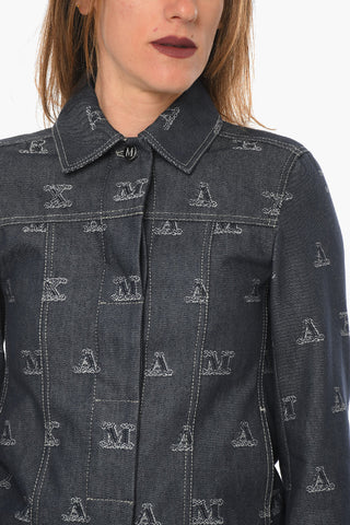 Denim BREST Jacket with Embroidered Monogram