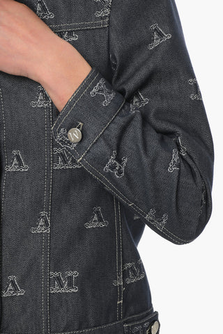 Denim BREST Jacket with Embroidered Monogram