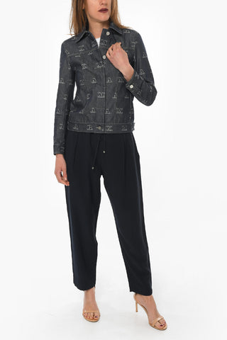 Denim BREST Jacket with Embroidered Monogram
