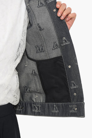 Denim BREST Jacket with Embroidered Monogram
