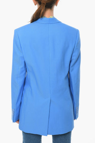 Cotton-Blend Twill Blazer With Flap Pockets