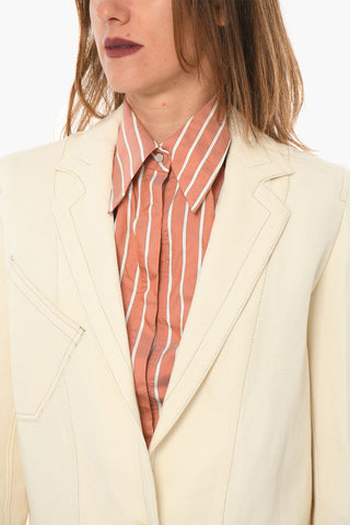 Giacca TENDA in Twill di Cotone e Lino con Revers Classico