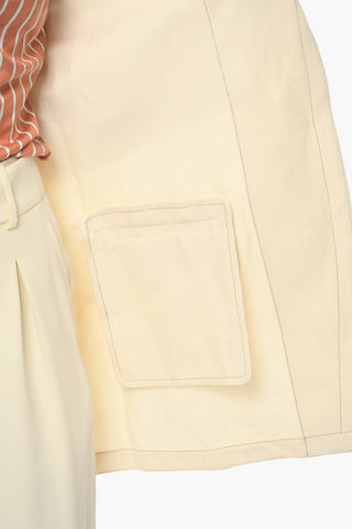 Giacca TENDA in Twill di Cotone e Lino con Revers Classico