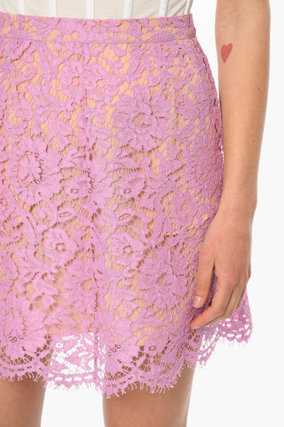 Fitted Lace Miniskirt with Slip