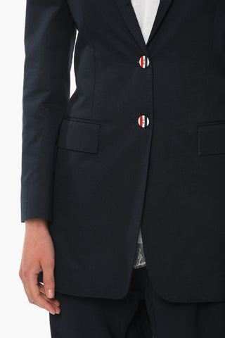 Giacca Monopetto Sfoderata Con Tasche Ad Aletta