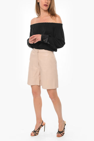 Shorts LACUNA in Nappa a Vita Alta