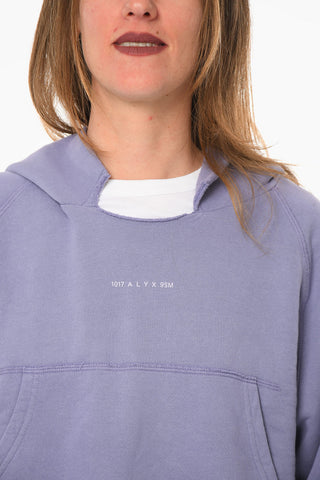 Felpa Con Cappuccio Cropped Con Stampa Logo