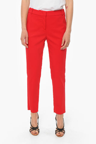 Pantalone A Vita Alta Con Logo Riicamato