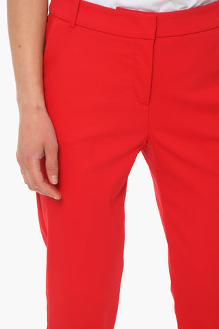 Pantalone A Vita Alta Con Logo Riicamato