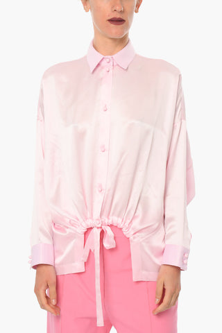 EMPORIO Wasit Drawstring Silk Shirt