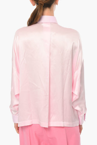 EMPORIO Wasit Drawstring Silk Shirt