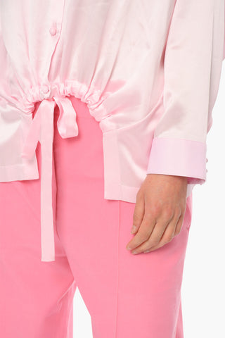 EMPORIO Wasit Drawstring Silk Shirt
