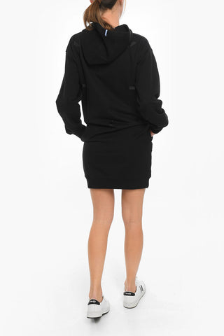 Vestito In Felpa Con Cappuccio Con Stampa Logo