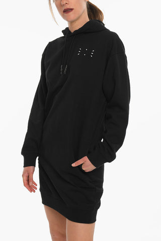 Vestito In Felpa Con Cappuccio Con Stampa Logo